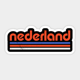 Retro Netherlands Football // Vintage Grunge Dutch Pride Word Art Sticker
